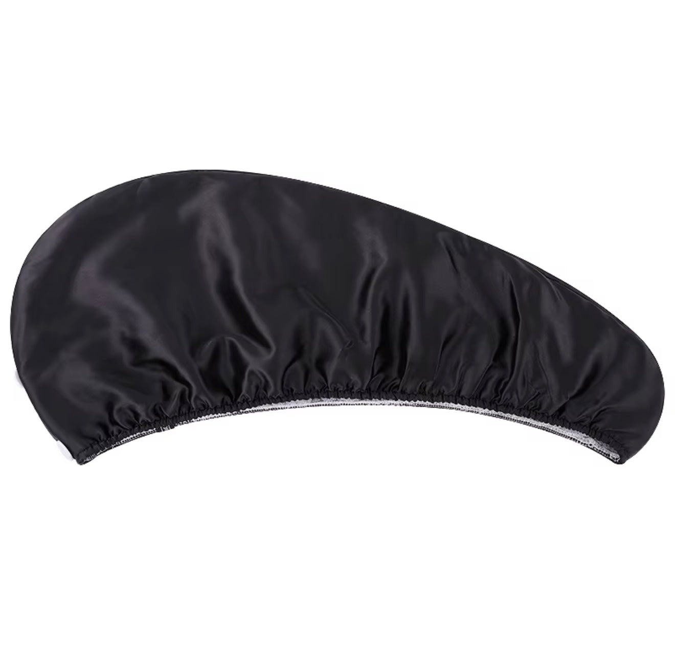 Silk Towel Turban in Black